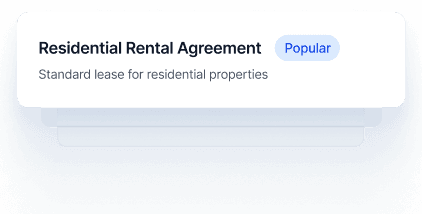 Legal document card preview